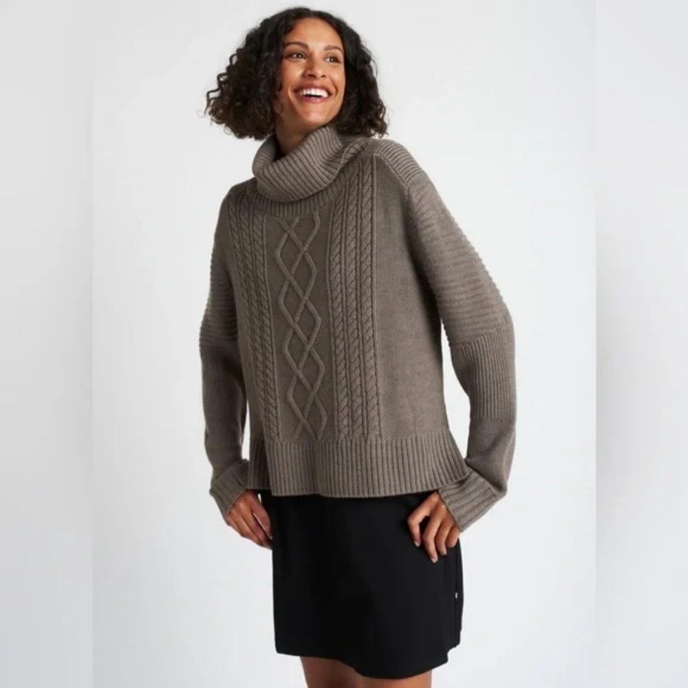 Kit and Ace Cableknit Merino Turtleneck Sweater XS